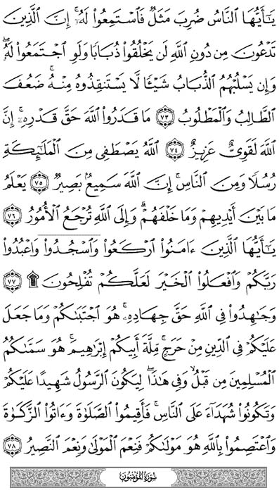 صفحة المصحف 341
